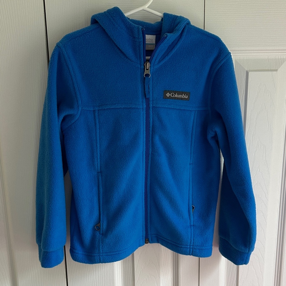 Columbia Kids Vibrant Blue Hooded Fleece Jacket